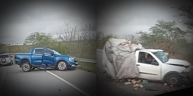 Colisão frontal é registrada na BR-110, próximo à Usina Hidrelétrica Luiz Gonzaga, em Jatobá-PE