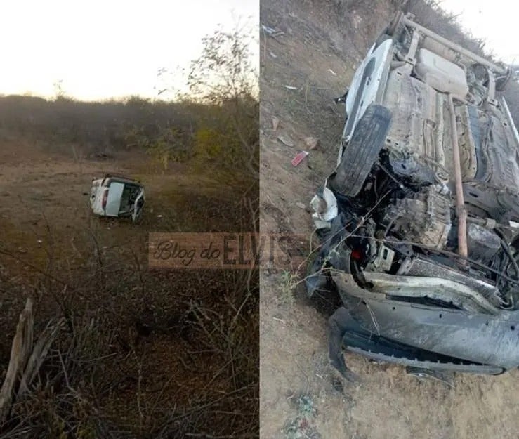 Ambulância capota durante socorro e deixa três feridos em Floresta, PE Ambulância capota durante socorro e deixa três feridos em Floresta, PE