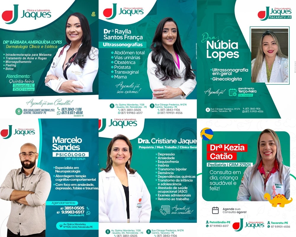 Confira a agenda da semana da Clínica Jaques em Petrolândia-PE