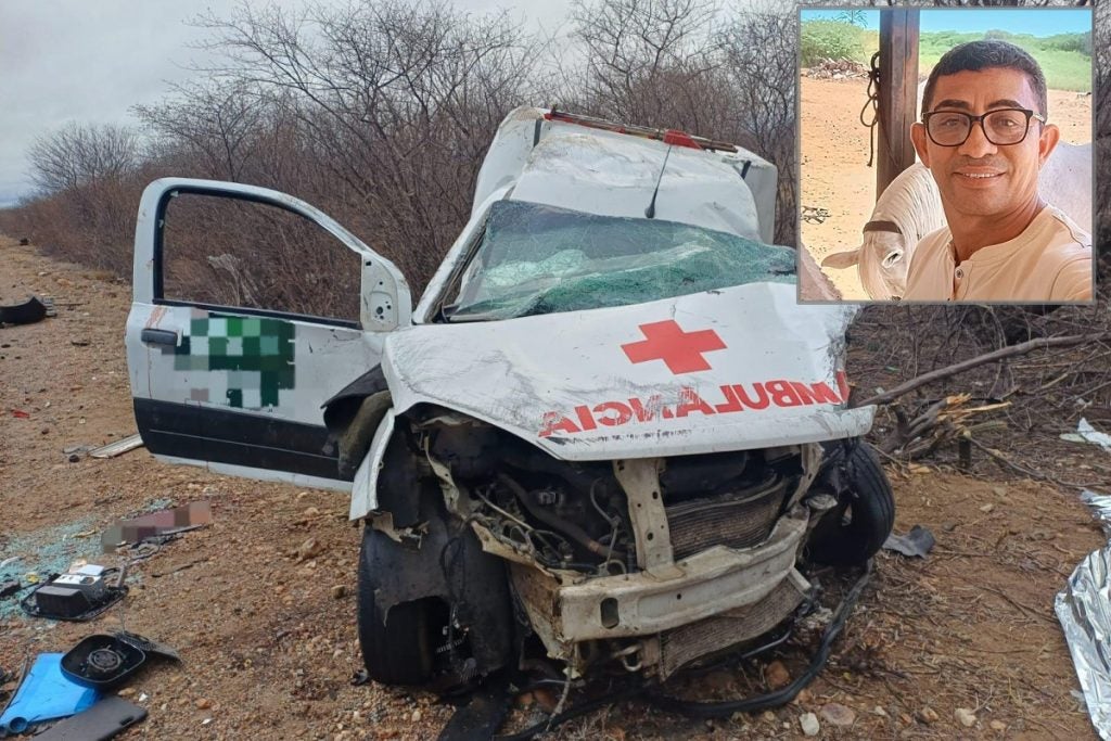 Motorista de ambulância de Cabrobó morre em grave acidente na BR-428; técnica em enfermagem fica ferida