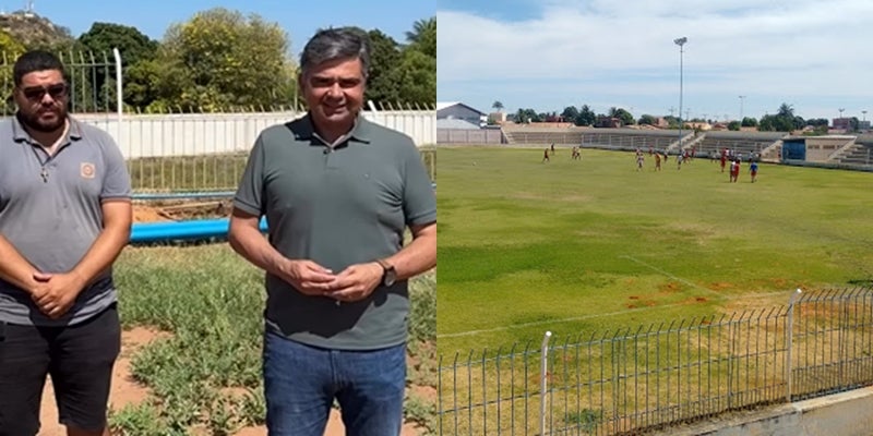Prefeito Fabiano Marques anuncia chegada do material de irrigação do Campo ‘O Galegão’ e detalha próximas etapas da obra