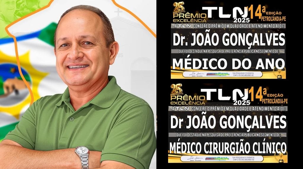 Dr. João Lopes é eleito Médico Cirurgião Clínico e Médico do Ano em Petrolândia em 2025 Dr. João Lopes é eleito Médico Cirurgião Clínico e Médico do Ano em Petrolândia em 2025