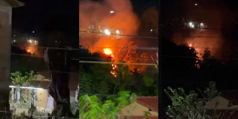 Incêndio de grandes proporções provoca pânico na Aldeia Brejo dos Padres, em Tacaratu-PE