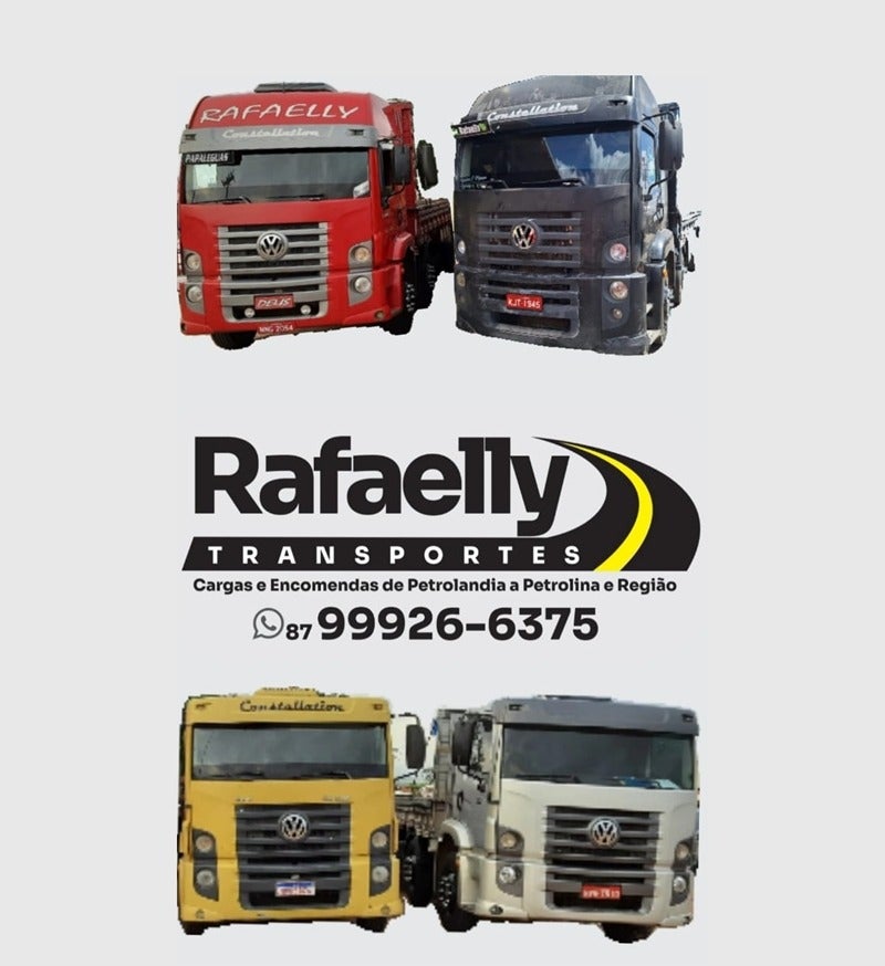Rafaelly Transportes – Cargas e Encomendas de Petrolândia a Petrolina e Região Rafaelly Transportes – Cargas e Encomendas de Petrolândia a Petrolina e Região