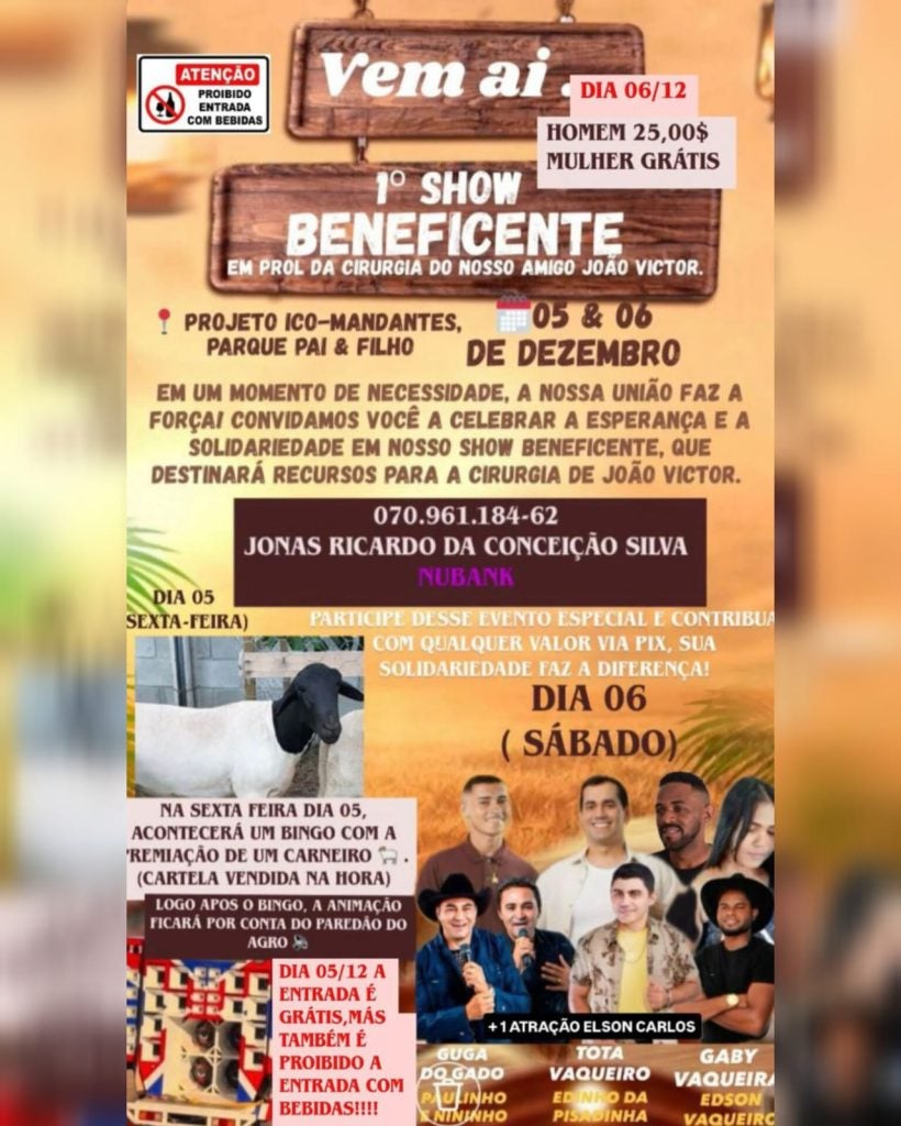 Petrolândia: Evento Beneficente no Icó Mandantes Reúne Comunidade em Apoio a João Victor