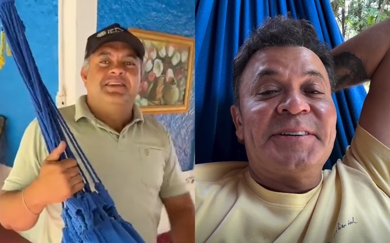 Cantor Frank Aguiar recebe rede personalizada de Silvano das Redes e destaca talento artesanal de Caraibeiras em Tacaratu-PE Cantor Frank Aguiar recebe rede personalizada de Silvano das Redes e destaca talento artesanal de Caraibeiras em Tacaratu-PE