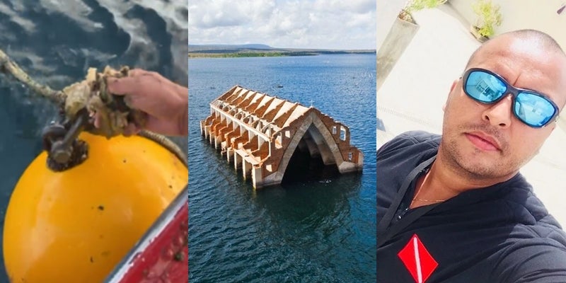 Samyr Oliveira recoloca contenção da Igreja semi-submersa e alerta para risco de novos rompimentos em Petrolândia