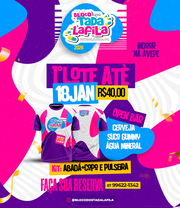 Bloco dos Tadalafila confirma 2º ano com grande arrastão e festa indoor em Petrolândia