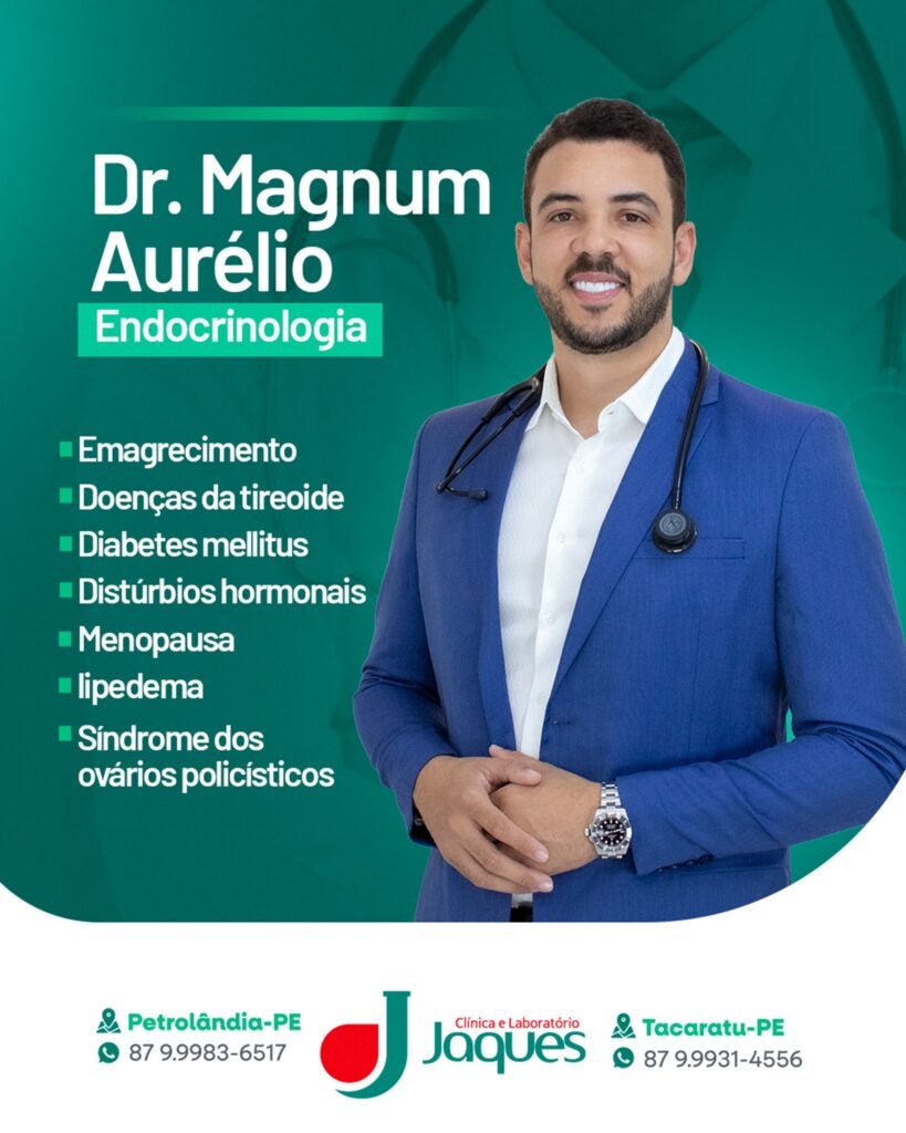 Clínica Jaques anuncia Dr. Magnum Aurélio como novo médico endocrinologista da unidade