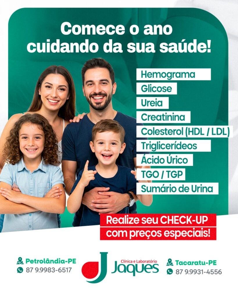 Clínica e Laboratório Jaques incentiva cuidados com a saúde e lança campanha de check-up com preços especiais