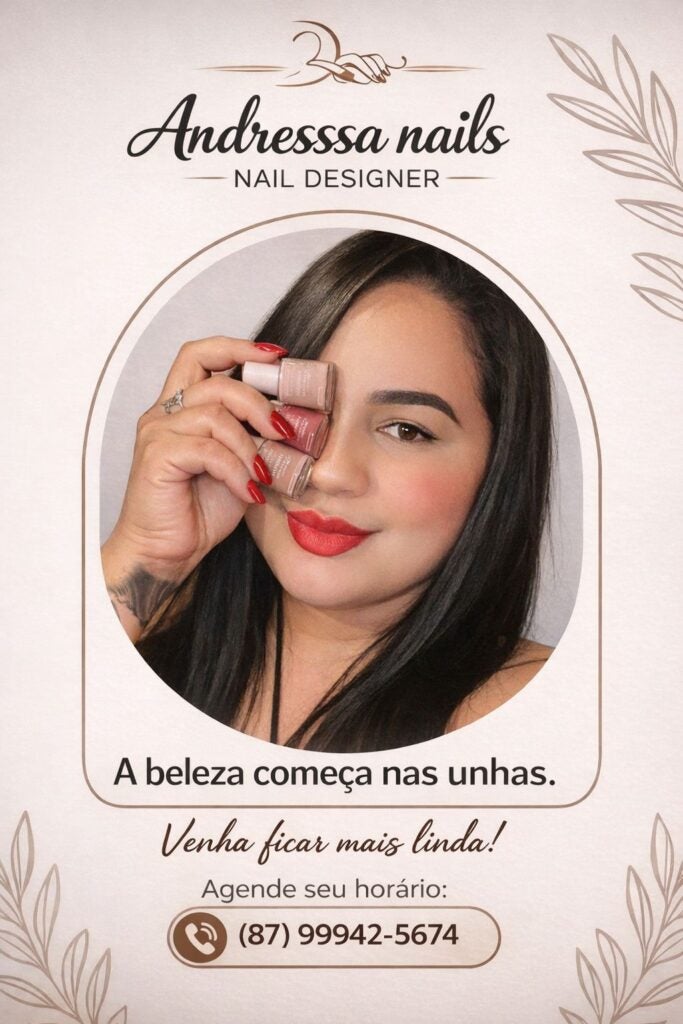 Andressa Nails lança promoção especial e passa a atender mulheres em Petrolândia com horários flexíveis