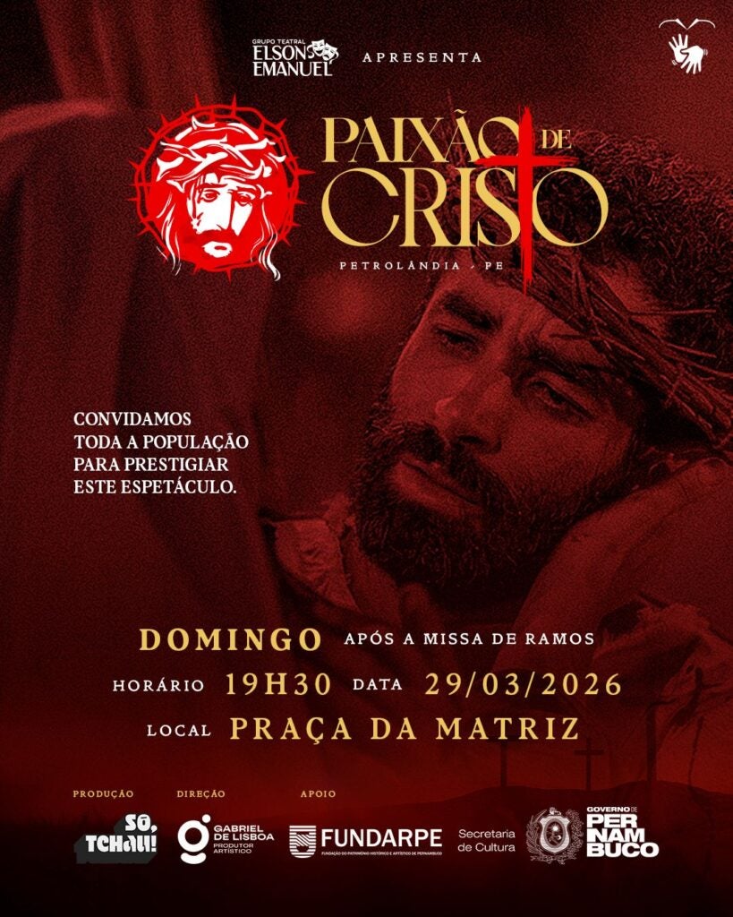 Espetáculo “A Paixão de Cristo de Petrolândia 2026” será apresentado neste domingo (29) com acessibilidade inédita