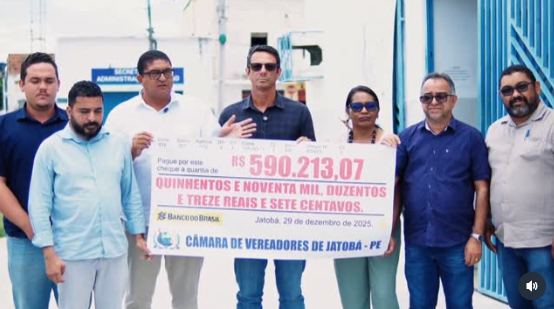 Prefeito Rogério Ferreira destaca devolução de R$ 590 mil da Câmara e elogia responsabilidade dos vereadores de Jatobá
