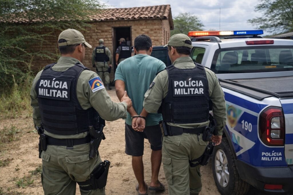 Polícia Militar cumpre mandado de prisão contra acusado de homicídio na zona rural de Inajá