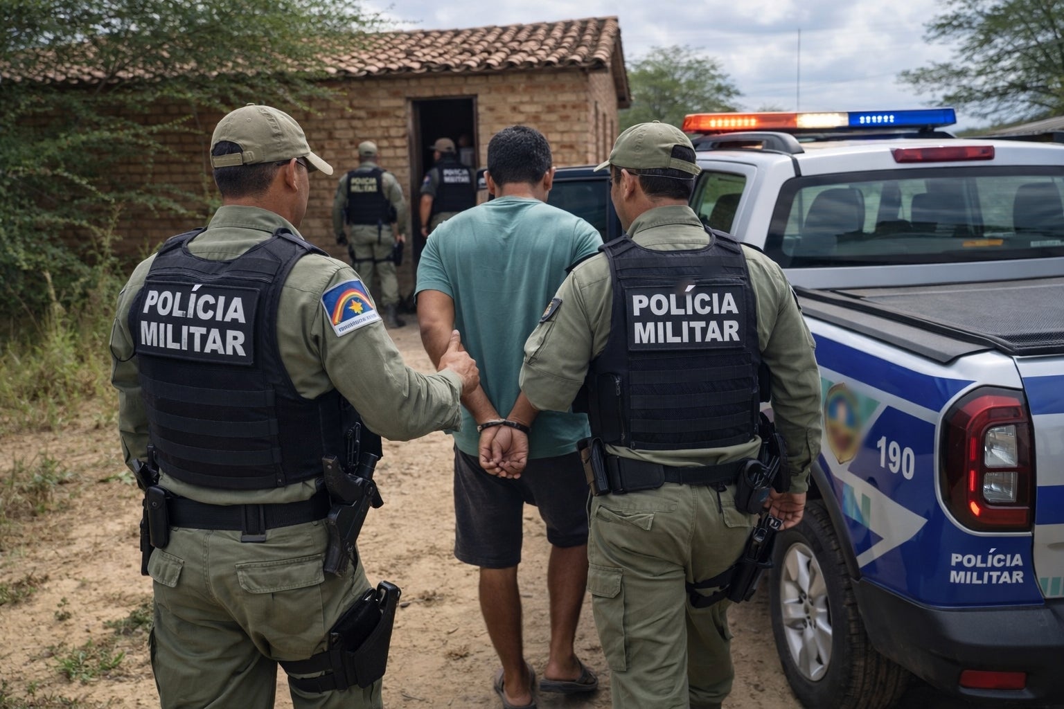 Polícia Militar cumpre mandado de prisão contra acusado de homicídio na zona rural de Inajá