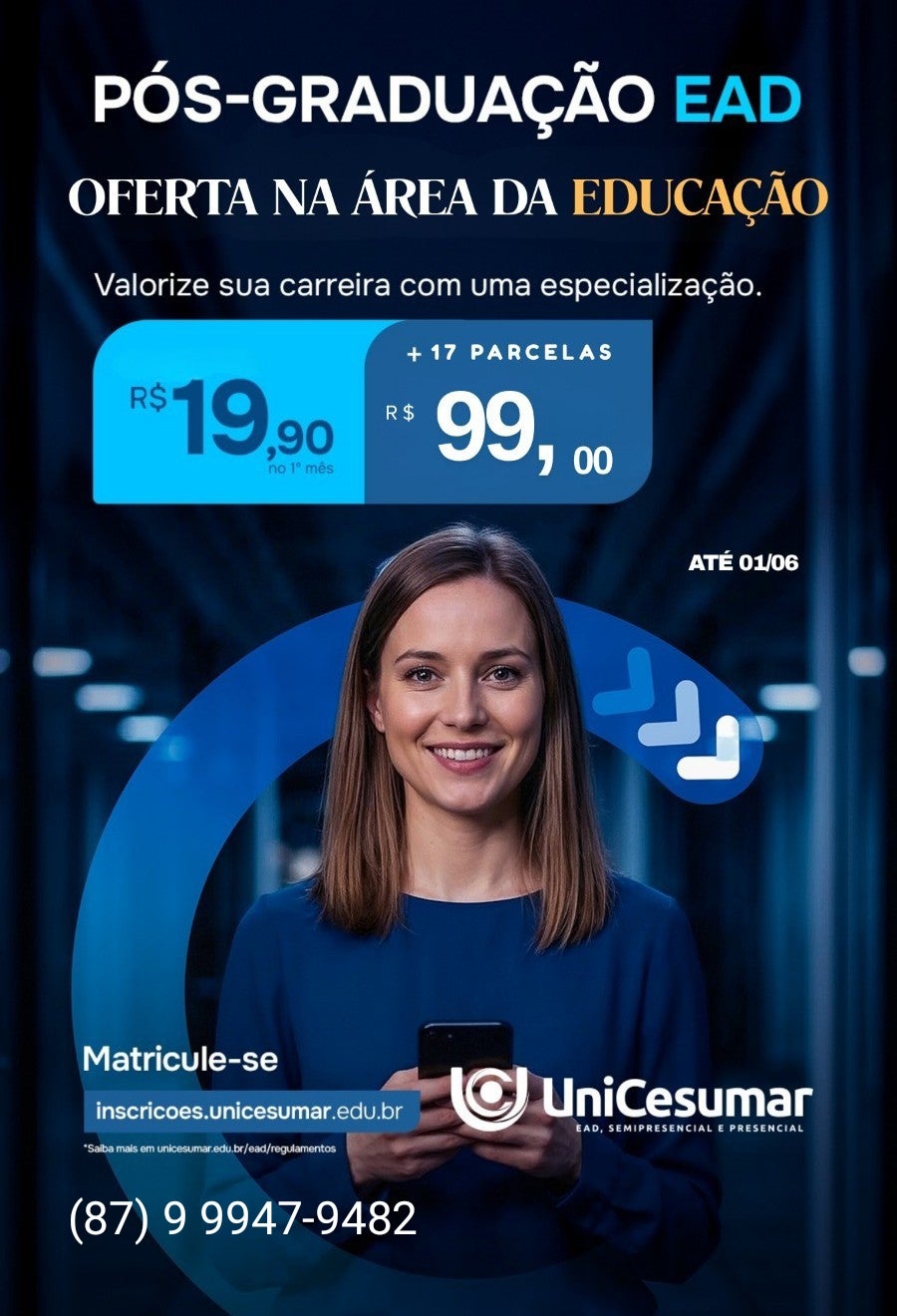Pós-graduação EAD com condições especiais chega a Petrolândia