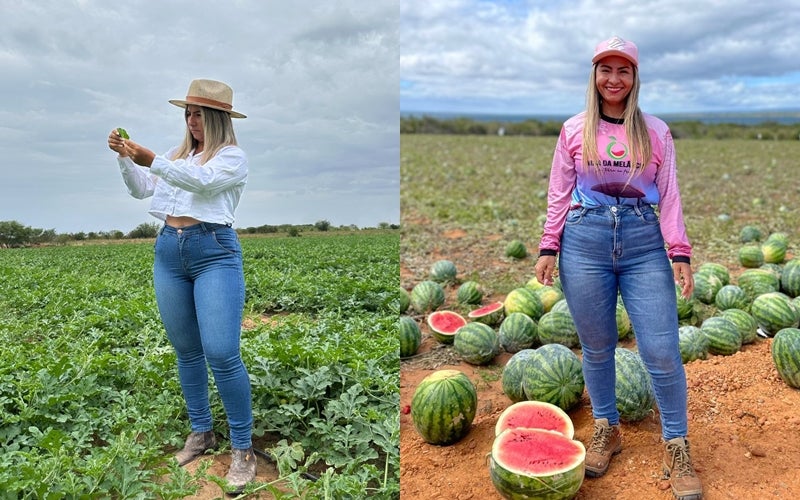 Do campo para o sucesso: conheça Nina da Melancia, a mulher que transformou paixão em referência no Agro em Petrolândia
