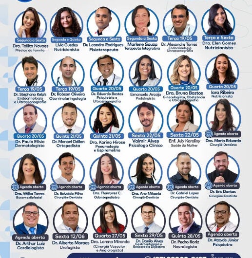 Clínica Mais Saúde divulga agenda semanal com especialistas em diversas áreas da saúde em Petrolândia