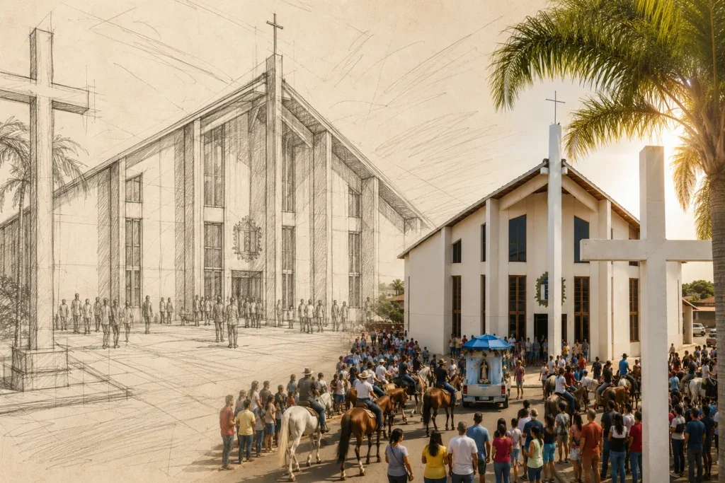 Igreja Matriz São Francisco de Assis pode ter sido inspirada na Arca de Noé e se tornou símbolo da fé e da reconstrução de Petrolândia