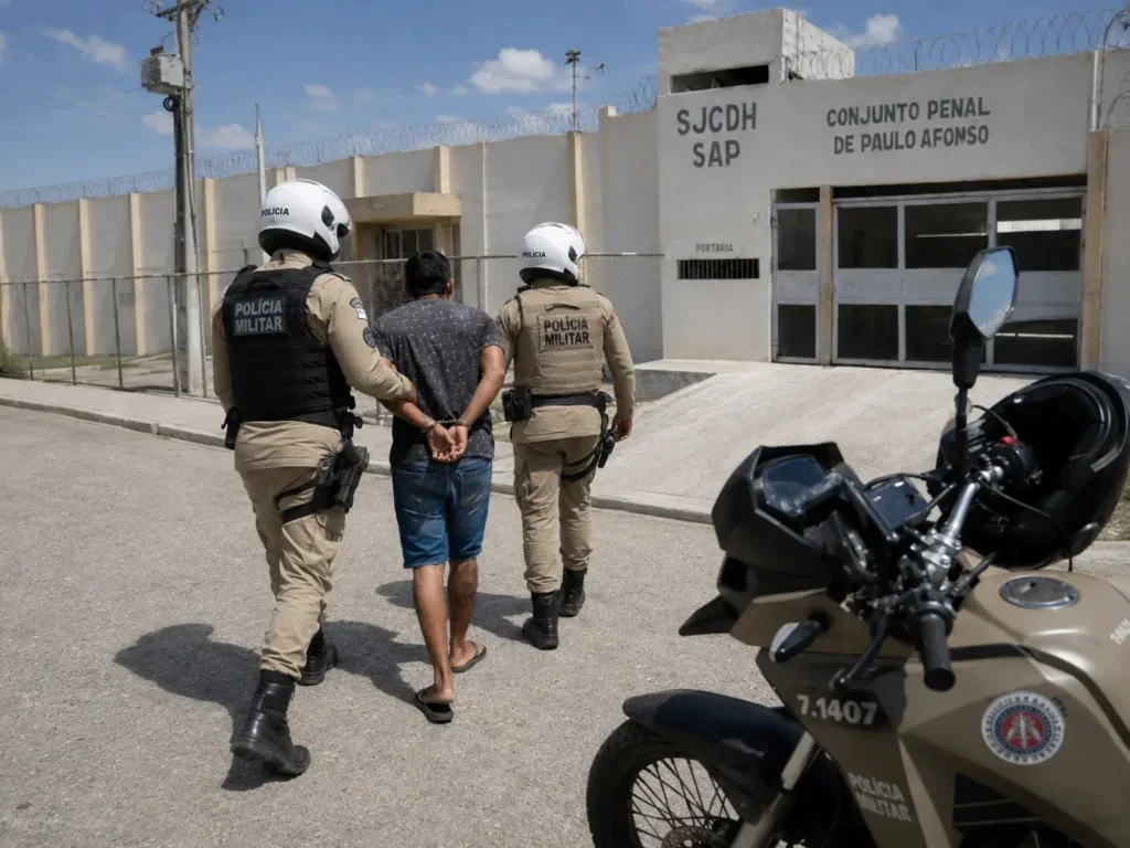 Foragido por homicídio é preso pela PM nos fundos do presídio em Paulo Afonso