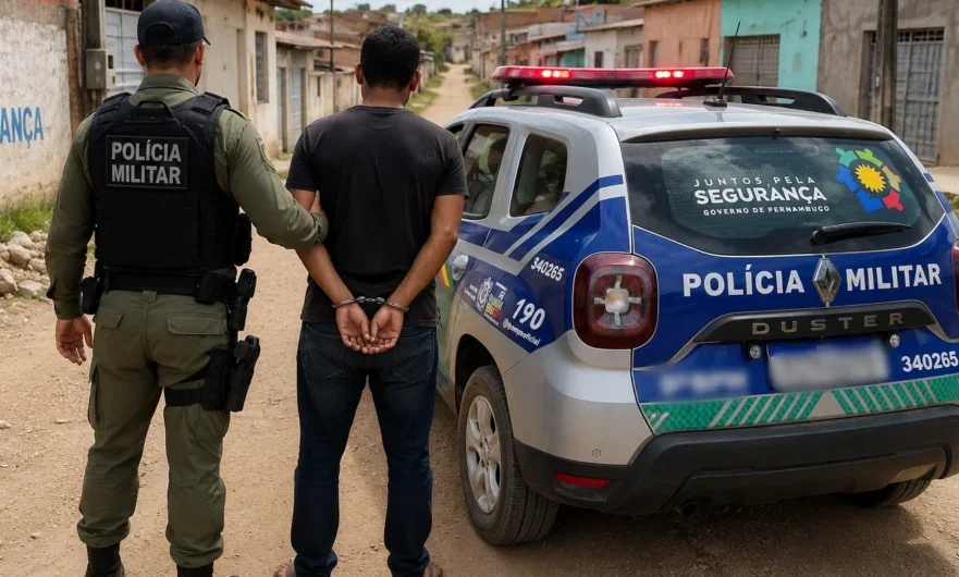 Polícia Militar prende homem por violência doméstica no bairro Nova Esperança, em Petrolândia