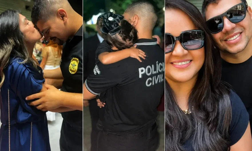 Viúva de policial civil morto em Delmiro Gouveia emociona a web com vídeo em homenagem ao marido