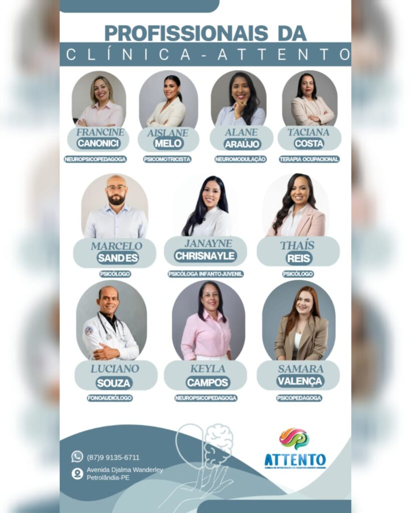 Clínica Attento reúne equipe multidisciplinar especializada em desenvolvimento humano em Petrolândia