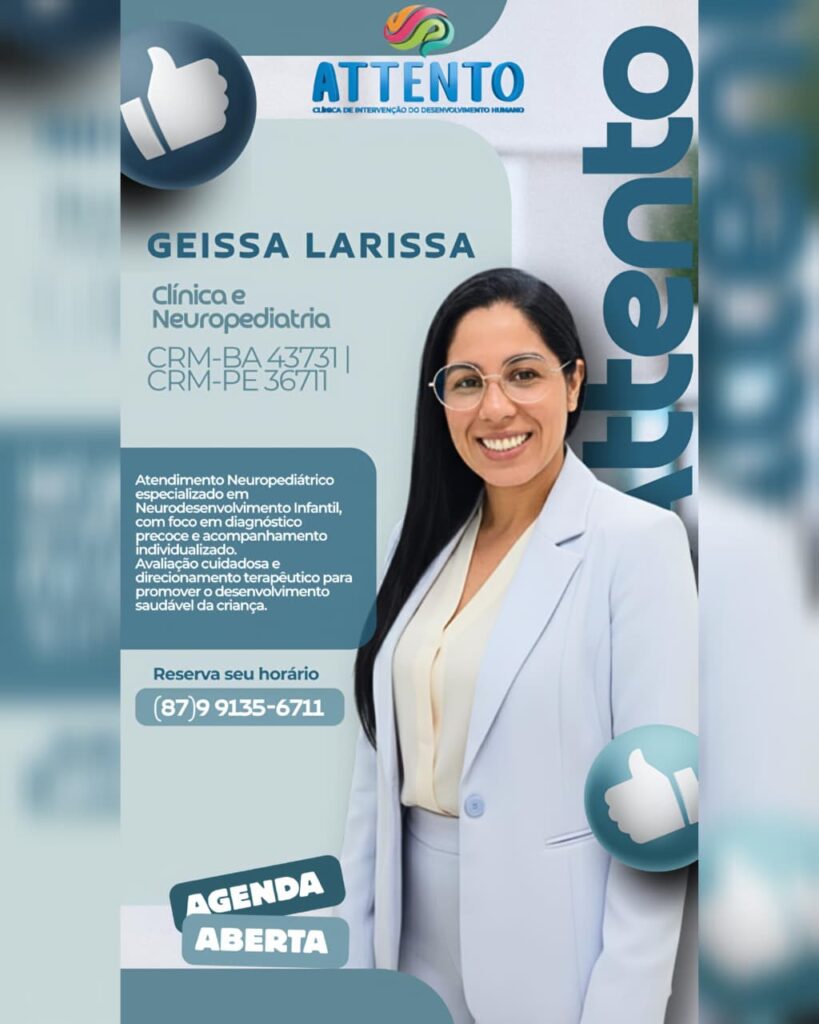 Clínica Attento fortalece atendimento em Petrolândia com atuação da neuropediatra Geissa Larissa