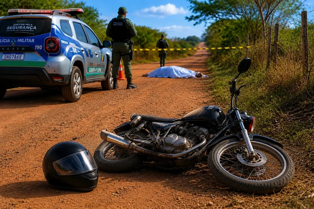Motociclista morre após acidente em estrada vicinal na zona rural de Jatobá