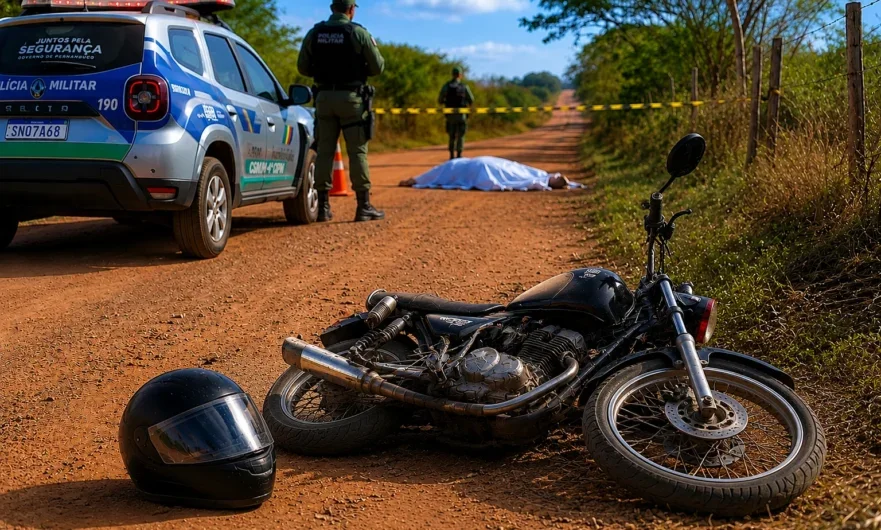 Motociclista morre após acidente em estrada vicinal na zona rural de Jatobá