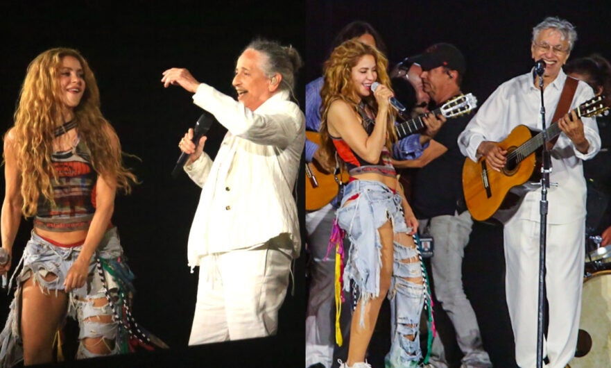 Shakira ensaia com Caetano Veloso e Maria Bethânia para mega show no Rio de Janeiro