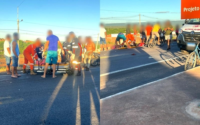 Grave acidente entre motocicletas deixa várias vítimas na BR-316 em Petrolândia