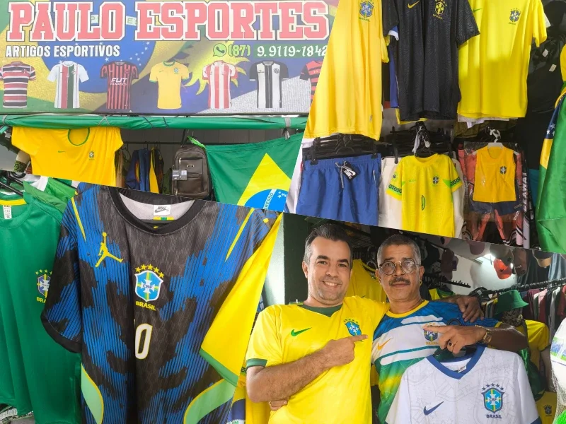 Vista o Verde e Amarelo: Paulo Esportes tem camisas da Seleção Brasileira com o melhor preço e qualidade de Petrolândia para a Copa do Mundo 2026