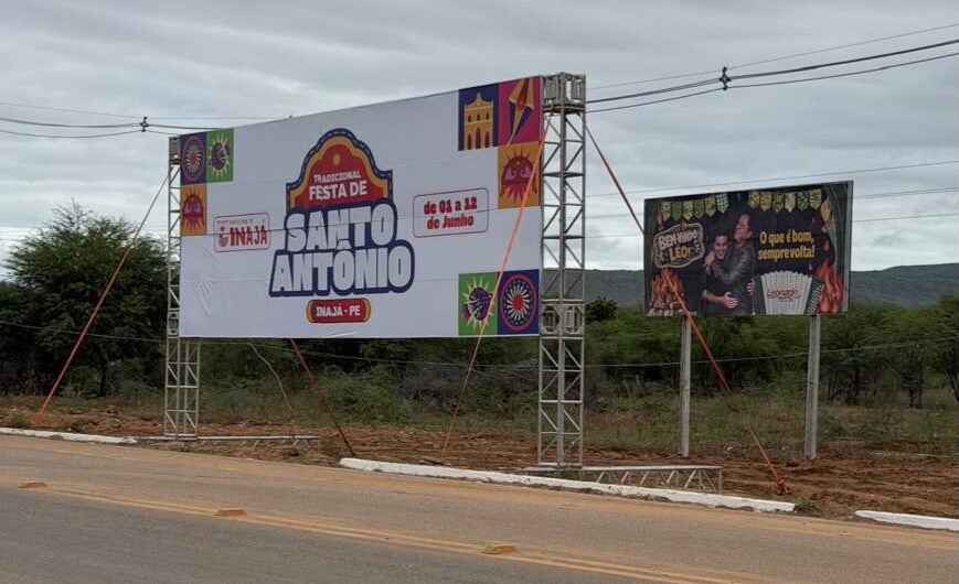 RESSACA DA FESTA DE INAJÁ: Caso do outdoor vai parar na Justiça após disputa entre prefeito Marcelo de Alberto e ex-prefeito Leonardo Martins