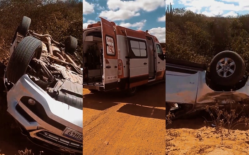 Capotamento na Reta do Mirim (BR-110) deixa mulher ferida e mobiliza equipes de socorro em Petrolândia