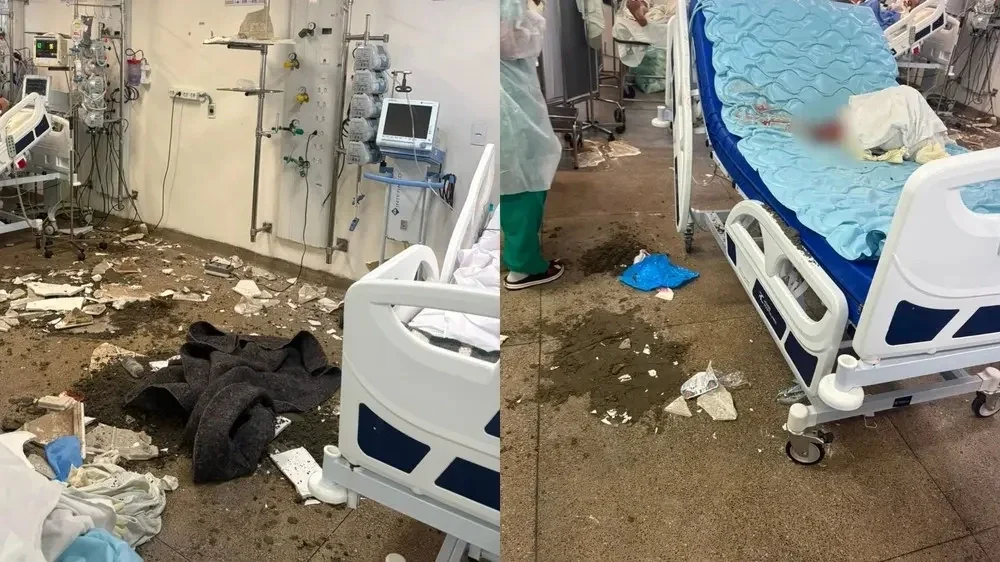 Forro desaba em sala de recuperação do HR e fere paciente renal durante cirurgia de fístula no Recife
