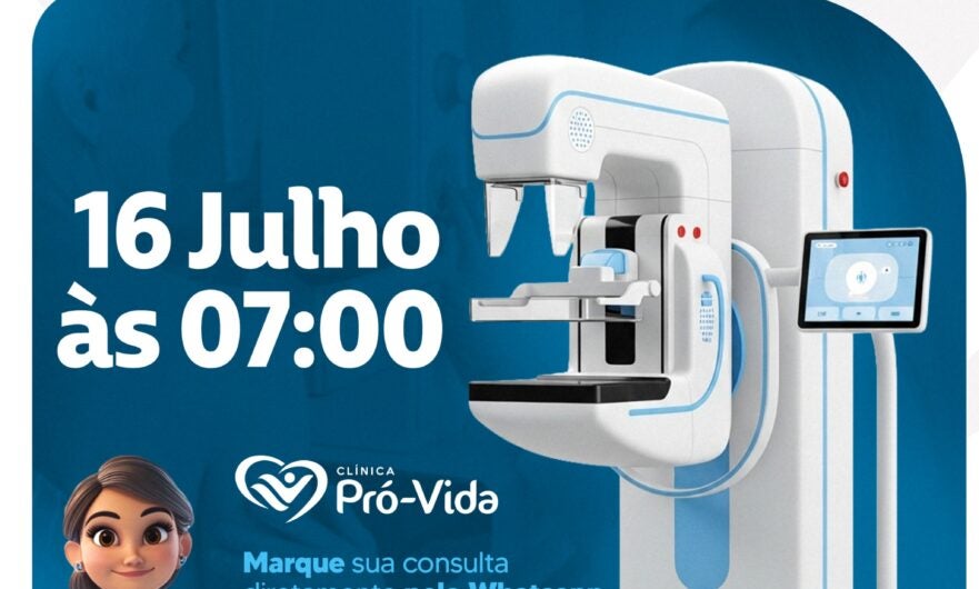 Clínica Pró-Vida realiza exame de mamografia digital no dia 16 de julho em Petrolândia