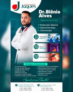 Clínica Jaques: Dr. Blênio Alves,  médico gastroenterologista atende nesta quarta (8) em Tacaratu e quinta-feira (9) em Petrolândia; agende sua consulta