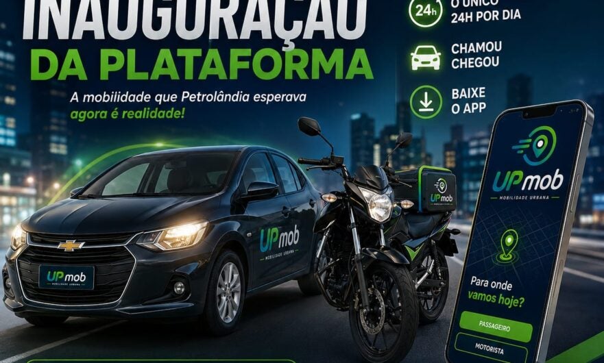 UPmob chega a Petrolândia e inaugura plataforma de mobilidade urbana com atendimento 24 horas