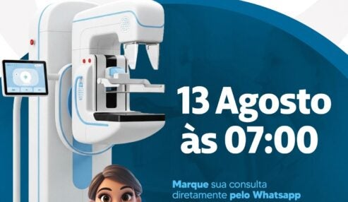 Mamografia Digital na Clínica Pró-Vida será realizada no dia 13 de agosto com agendamentos abertos