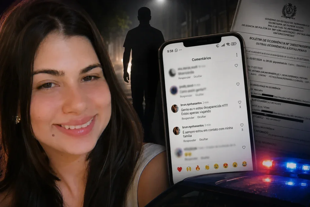 Família afirma que jovem de Petrolândia segue desaparecida e suspeita que ex-companheiro esteja usando celular da vítima para enviar mensagens