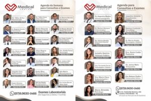 Medical Center Petrolândia divulga agenda semanal com consultas, exames e especialistas em diversas áreas da saúde
