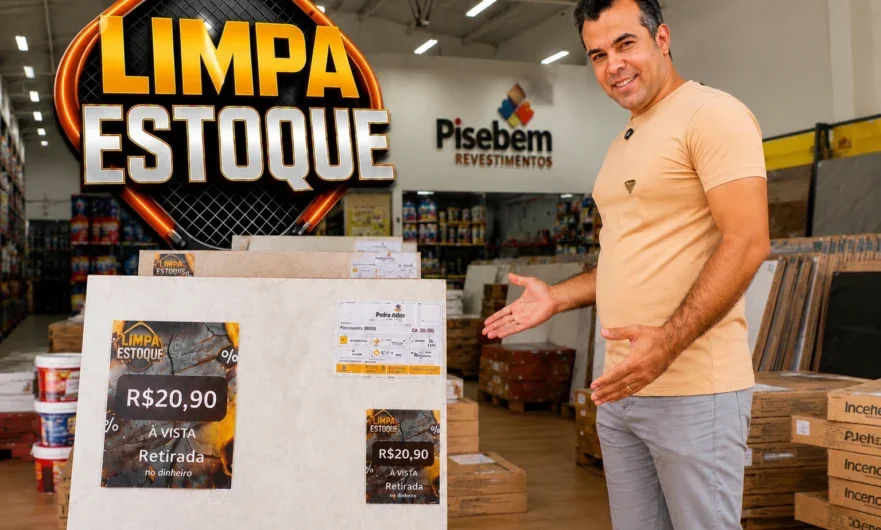 Pise Bem Revestimentos lança Limpa Estoque com grandes descontos em pisos e porcelanatos em Petrolândia