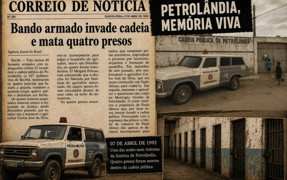 Petrolândia, Memória Viva: bando armado invadiu cadeia e matou quatro presos em 1992