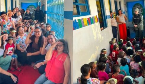 4ª CIPM participa de evento em alusão ao Dia do Soldado na Creche Municipal Criança Feliz, em Petrolândia