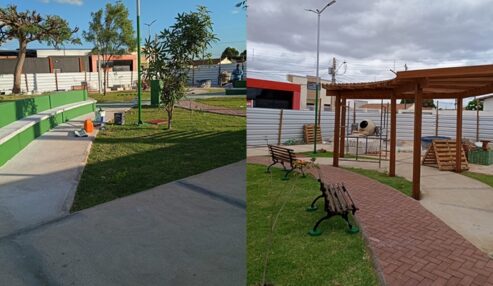 Praça da Quadra 08 entra na fase final de obras em Petrolândia