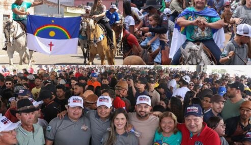 Ao lado do prefeito Pedro Pilota, Regina da Saúde participa da 3ª Cavalgada do Ano no distrito de Negras, em Itaíba