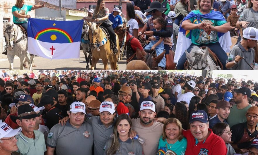 Ao lado do prefeito Pedro Pilota, Regina da Saúde participa da 3ª Cavalgada do Ano no distrito de Negras, em Itaíba