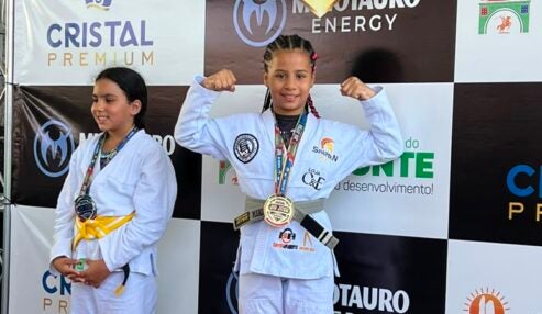 Petrolandense Eduarda Nascimento, de 10 anos, conquista título na 2ª etapa do Pernambucano de Jiu-Jitsu