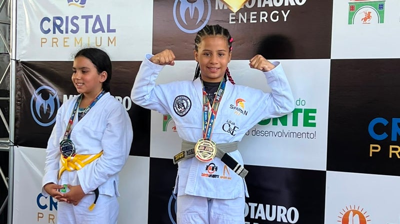 Petrolandense Eduarda Nascimento, de 10 anos, conquista título na 2ª etapa do Pernambucano de Jiu-Jitsu